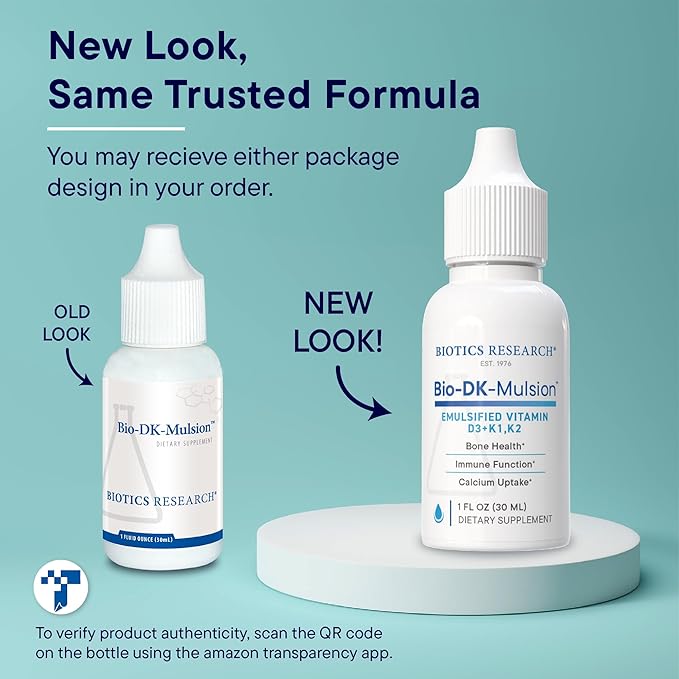 Biotics Research Bio-DK-Mulsion™–Emulsified Liquid Vitamin D and K, D3 Drops 125 mcg & Vitamin K (K1, K2) 300 mcg MK-7–Supports Stronger Bones, Musculoskeletal Strength, Healthy Heart & BMI 1 fl oz