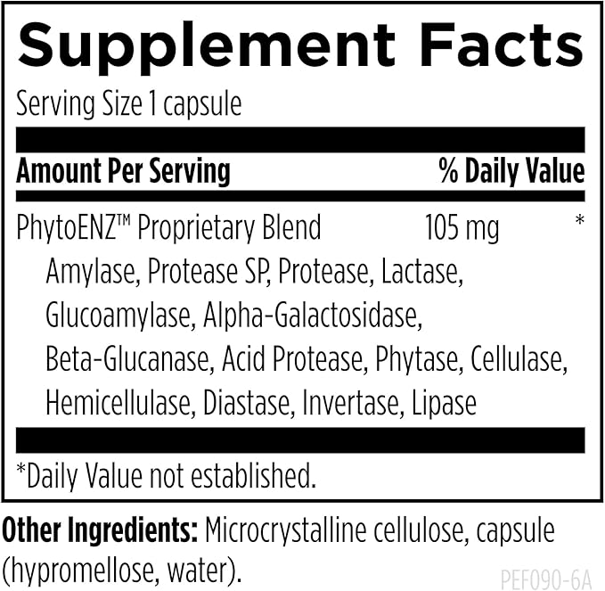 Designs for Health Plant Enzyme Digestive Formula - Vegetarian Digestive Enzymes Supplement - Gut Support with Hemicellulase, Protease + More - May Support Occasional Gas + Bloating (90 Capsules)