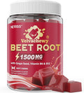 NEVISS Beet Héāŗt Chews 1500mg, Nitric Oxide and Blood Préssũre Support, 5 in 1 Beets Supplements w/Grape Seed, L-Citrulline, Vitamin B6 & B12 for Energy & Circulation Support, 60 Chews, Sugar-Free
