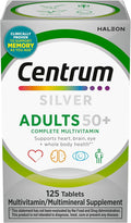 Centrum Silver Multivitamin for Adults 50 Plus, Multivitamin/Multimineral Supplement, Vitamin D3, B-Vitamins, Gluten Free, Non-GMO Ingredients, Supports Memory and Cognition in Older Adults - 125 Ct