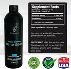 Colloidal Silver w/Nano Technology - 10ppm 16oz - 8X More Effective - Natural Immune Support - Save the Sick Days - Ages 5 & Up - Outperforms Higher PPM Silvers - No Taste & Smell - 3rd Party Tested