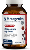 Metagenics Magnesium Glycinate - Highly Absorbable Magnesium Supplement for Sleep, Stress Relief & Muscle Relaxation* - Supports Bone, Heart & Nerve Health* - Non-GMO, Gluten-Free - 240 Tablets