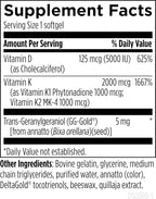 Designs for Health D-Evail Supreme - 5,000 IU Vitamin D3 Supplement with VIT K (K1, K2 as MK-4) + GG - Bone, Cardiovascular + Immune Support - Improved Bioavailability (60 Softgels)