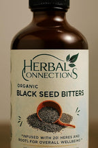 Organic Black Seed Bitters with Maca and Honey - Infused with 20+ Herbs and Roots - Vegan and Gluten-Free 16 Ounces