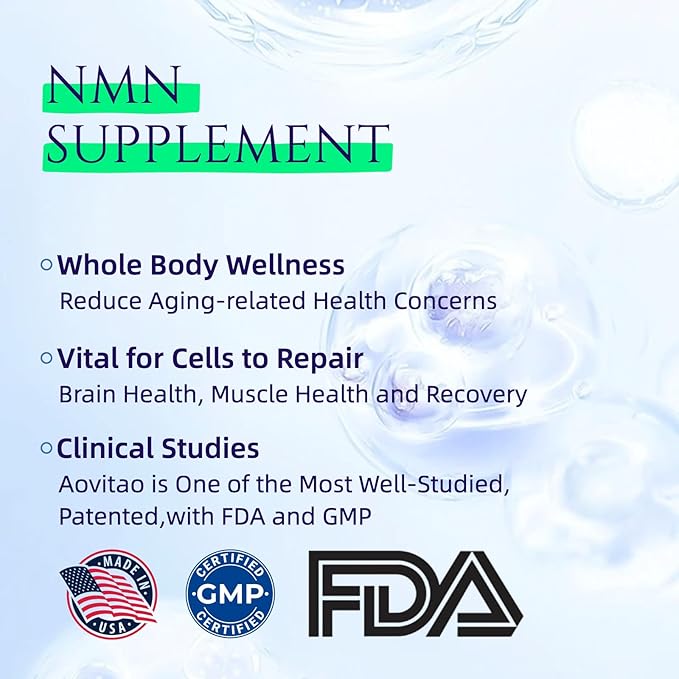 NMN Supplement 500mg Ultra Pure 99.8% | Stabilized Form | Supports NAD+ Production, Cellular Health & Healthy Aging | 60 Capsules