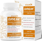 CURALIVA - Curcumin Phytosome 1000 mg - Clinically Studied High Absorption Curcumin Complex - Supports Health in Joints, GI Tract, Liver,Muscles & Immune Health Support - 120 Capsules - 60 Servings