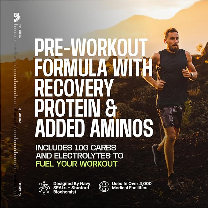 Frog Fuel Ultra Energy Gel & Energized Pre Workout Shot with 120mg Caffeine, 1500mg Beta Alanine, Electrolytes 8g Protein Nano-Hydrolyzed Grass Fed Collagen, 10g Carbs, Berry, 1.2 oz Packets, 24 Pack