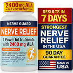 Nerve Relief with 2400 mg Alpha Lipoic Acid – 7 Powerful Nutrients to Support Feet Hands Toes – 2400mg ALA, Vitamins B12 B6 & B1, Magnesium, Turmeric – 60 Capsules