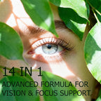 14-in-1 Advanced Eye Vitamin Supplement with Lutein, Zeaxanthin, Bilberry Extract & Zinc for Adults - Supports Vision, Macula & Blue Light Protection - 60 Capsules (01)