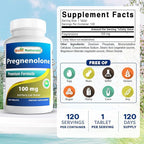Best Naturals Pregnenolone 100 mg 120 Tablets