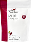 Bariatric Advantage Multi Chewy Bite - Soft Chew Multivitamin for Bariatric Surgery Patients - Chewable Multivitamin with Folic Acid, Vitamin D3 & More - Dark Cherry Flavor - 60 Count