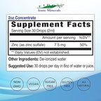 Eidon Ionic Minerals Liquid Silica & Zinc Drops, 2 Fl Oz, Immune Health, Skin Care, All-Natural Ingredients, No Artificial Colors or Preservatives