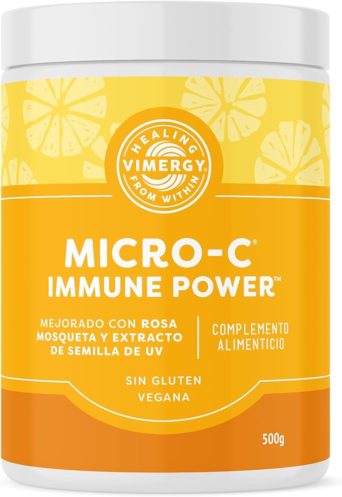 Vimergy Micro-C Immune Power TM * - 500g – 139 Servings – 2000mg/serving – Gentle Form – Antioxidant Phytonutrients – Immune & Nerve Support – Benefits Bone & Cartilage – Gluten-Free – Kosher – Vegan