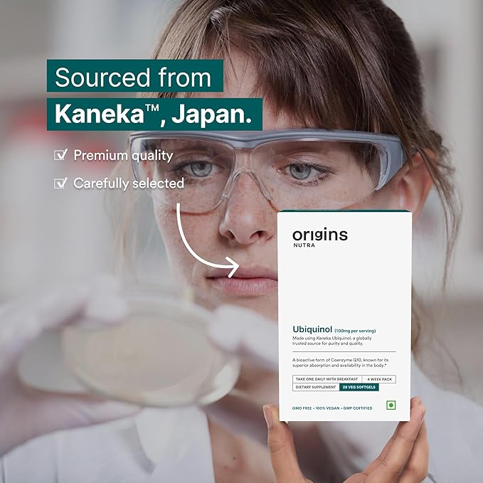 Kaneka™ Ubiquinol 100mg | Boosts Energy, Supports Heart & Cellular Health | Active CoQ10 for Healthy Aging |GMP Certified | 28 Softgels (Pack of 1)