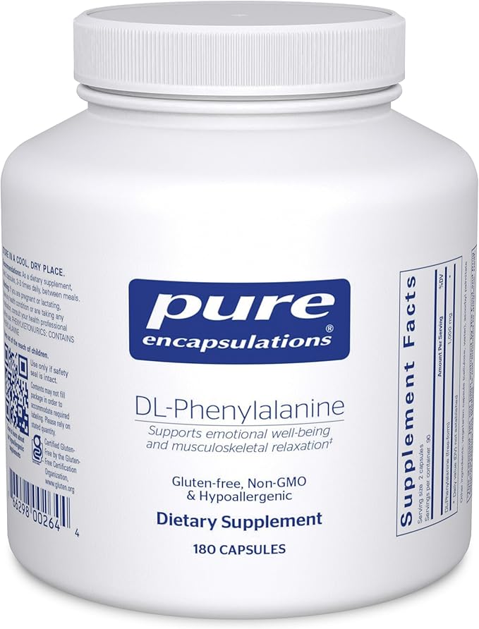Pure Encapsulations DL-Phenylalanine | Amino Acid Supplement for Memory and Focus, Joints, Muscles, and Cognitive Support* | 180 Capsules