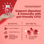 Healthy Gut Probiotic Gummies for Adults - Organic Probiotics for Gut Health Upset Stomach Relief and Immune Support - Digestive Health Chewable Probiotic Gummies for Women and Men - 5 Billion CFU