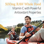 Garden of Life Vitamin Code Raw Vitamin C - 60 Capsules, 500mg Whole Food Vitamin C Capsules + Fruit & Veggie Blend & Probiotics, Supplements for Adults, Vegan, Gluten Free