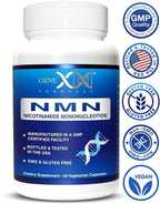 Genex Formulas NMN 250mg - Stabilized Form (60 Capsules), 99% Pure Supplement Capsules for Increased NAD Levels, DNA Repair, & Healthy Aging, GMP Certified