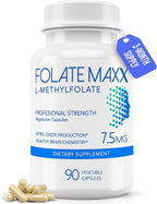 L Methylfolate 7.5mg – Methylfolate Supplement for Women & Men – High Potency Methylated Vitamin B9 5-MTHF for Energy, Mood & Focus – Non-GMO, Gluten-Free, 90 Capsules (3-Month Supply)