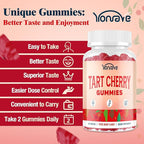 3300mg Tart Cherry Gummies for Uric Acid Cleanse, Sleep, Gout, Joint & Kidney Support – Tart Cherry Extract with Celery Seed, Melatonin, Vitamin C – Detox & Antioxidant – Mixed Berry Flavor, 60 Count