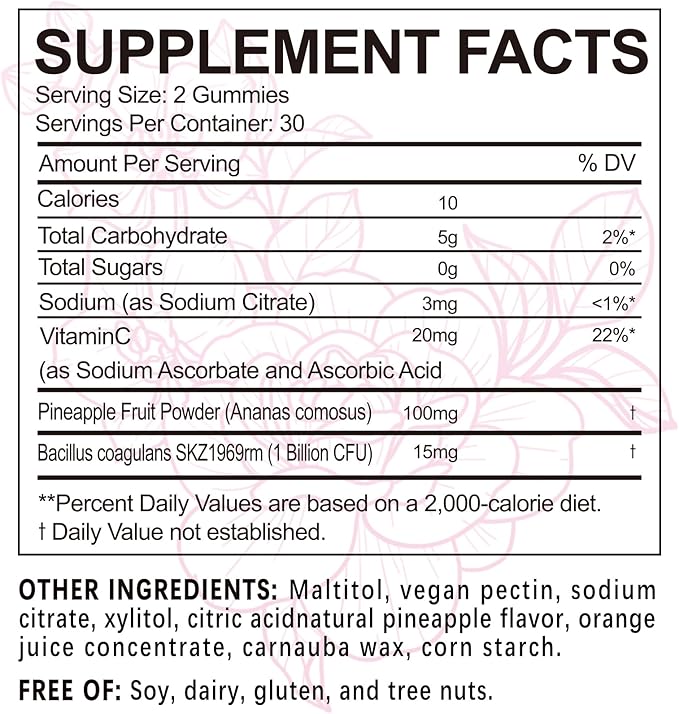 4-in-1 Nuora Premium Feminine Balance Gummies & PH Balance Gummies for Women - Immune Support & Healthy Odor & Flora - Vegan,Non-GMO - Hawaiian Pineapple,60 Count
