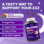 Melatonin 30mg Gummies for Adults - Sugar Free Melatonin Gummies Maximum Strength with Magnesium, B6, GABA & Botanical Blend - Non-Habit Forming,Vegan, Non GMO, Natural Mixed Berry Flavor