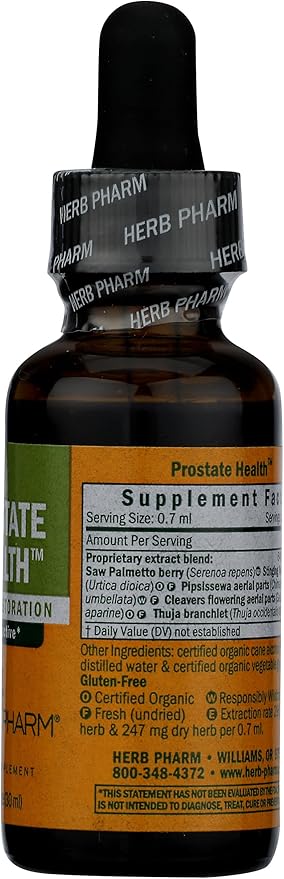 Herb Pharm Prostate Health Liquid Herbal Formula with Saw Palmetto Liquid Extract - 1 Ounce