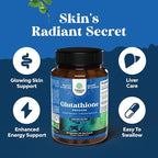 Reduced Glutathione Supplement with Milk Thistle - 1000mg per Serving Pure L Glutathione with Alpha Lipoic Acid & Milk Thistle Silymarin for Skin Radiance, Liver Support & Immune Support - 60 Count