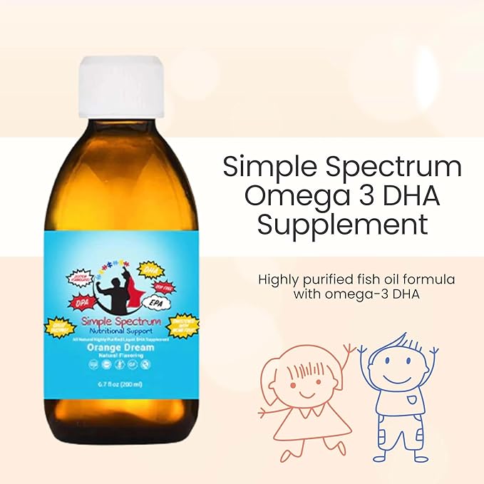 Simple Spectrum, All Natural Fish Oil, Omega 3 DHA Supplement
