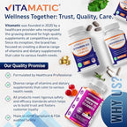 Vitamatic Melatonin 10 mg Tablets | Vegetarian, Non-GMO, Gluten-Free | 1-Year Supply | Natural Berry Flavor - 365 Tablets (Pack of 2)