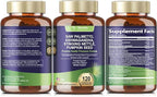 Totaria Organic Saw Palmetto with Pumpkin Seed - Prostate Health Supplements with Ashwagandha Root, Stinging Nettle, Prostate Defend Propnietary Blend, DHT Blocker for Men & Women, 120 Count