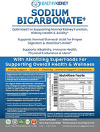 Kidney Restore Organic Sodium Bicarbonate Alkaline Supplement 1LB Cleanse 60 Caps Bundle – Supports Kidney Health, Neutralizes Stomach Acid, Alkaline Superfoods, Immune Support, Antacid & Vitamins f