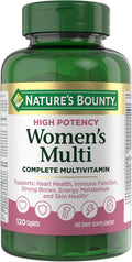 Nature’s Bounty High Potency Women’s Complete Multivitamin, Daily Vitamin with Vitamin C, Supports Heart Health & Immune Function, Essential Nutrition for Women, 120 Caplets