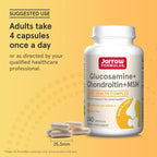 Jarrow Formulas Glucosamine + Chondroitin + MSM Capsules, Joint Support Supplement with Vitamin C and Manganese, 240 Capsules, 60 Day Supply, Pack of 12