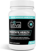 Utiva Prostate Health - Natural Formula for Healthy Function and Urine Flow - Prostate Supplement for Men - Beta-Sitosterol and Saw Palmetto for Men - 30 Softgels