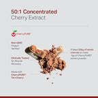 Montmorency Tart Cherry, Non GMO, Capsules - CherryPure 50:1 Concentrate eq. 25,000 mg - Antioxidants & Flavonoids, Tart Cherry Extract for Gout & Muscles - 120 Veggie Capsules - 4 Month Supply
