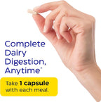 Enzymedica Lacto, Advanced Lactase Pills for Dairy Support, Helps Break Down Lactose, Casein & Fat, Dairy Relief Pills, Vegan, 90 Capsules