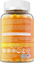 Turmeric Gummies 1000mg w/MCT Oil C8 C10, Organic Antioxidant, Turmeric Curcumin Supplement with Black Pepper Extract, Support Comfort, Boost Energy, Ultra Absorption, Sugar Free, 60 Cts