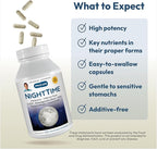 ANDREW LESSMAN Night Time 180 Capsules - 3mg Melatonin, Valerian, Ashwagandha, Passionflower, Hops, Chamomile. No Morning Grogginess. Natural Support, Gentle Restful Sleep. Easy to Swallow Capsules