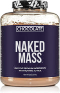 NAKED Chocolate Mass Gainer - All Natural Weight Gainer Protein Powder - 8lb Bulk, GMO Free, Gluten Free & Soy Free. No Artificial Ingredients - 1,360 Calories