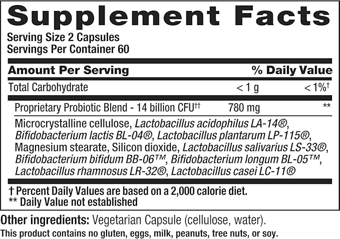 Nutrition Now PB8 Pro-Biotic Vegetarian Acidophilus - Pack of 3-120 Capsules Each