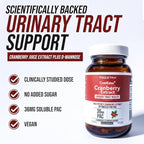 CranEaze®: Cranberry Juice Extract Plus D-Mannose – 36 mg PAC, 100% Soluble PAC - Supports Urinary Tract Health – Most Effective Cranberry Pills for Women, UTI Cranberry Supplement - 60 Capsules