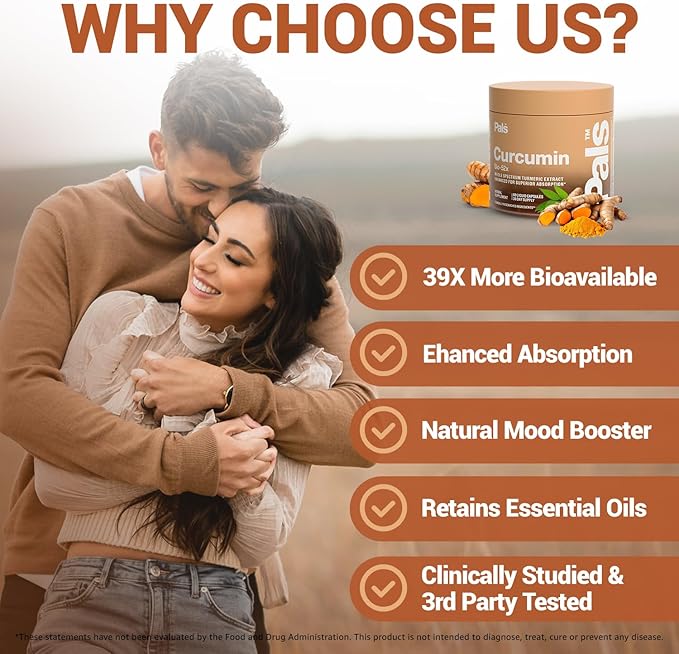 Turmeric Curcumin Supplement 500mg Bio-52x Max Absorption 98% Pure Turmeric Supplement Capsules with Extra Strength Curcumin 95% Curcuminoids Extract Antioxidant Joint Support, Non-GMO Vegan, 30 Days