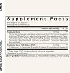 Amen Probiotics Supplement, SBO Probiotic and Organic Prebiotics, 50 Billion CFUs, Shelf Stable, No Refrigeration Required, Flora Daily Probiotic Formula for Women & Men, Vegan & Non-GMO, 60 Capsules