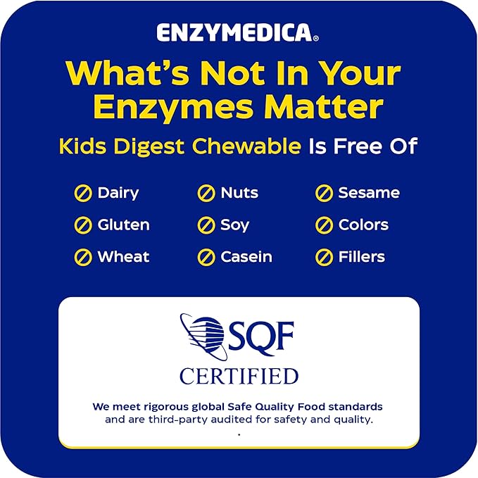 ENZYMEDICA Kids Digest Chewables Capsules, 60 Count