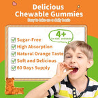 Magnesium Gummies for Kids - Magnesium Glycinate Gummies Supplement with L-Theanine, Vitamin B6, D3 for Adults & Kids, Calm Magnesium for Sleep, Relaxation, Brain, Bones, Sugar Free Orange 60ct