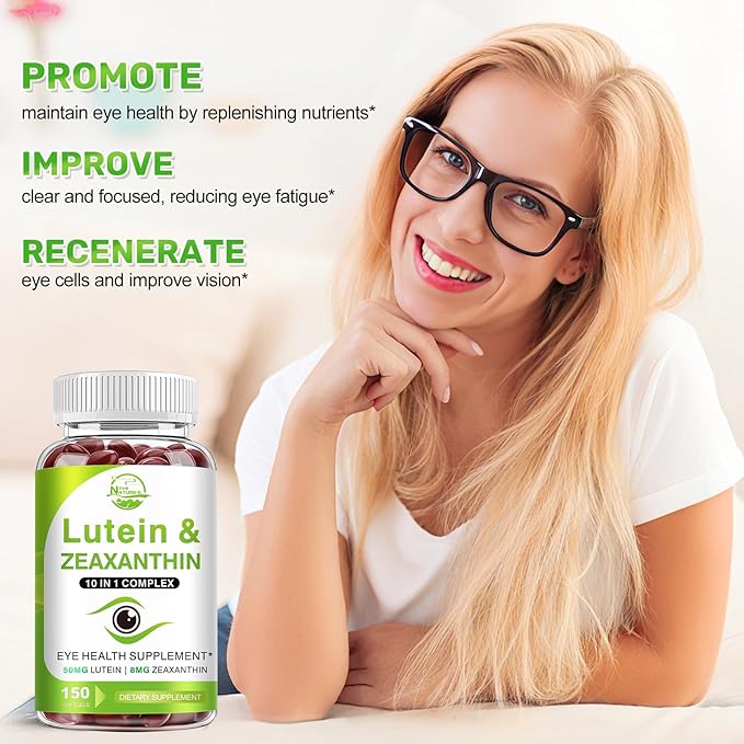 Lutein and Zeaxanthin Supplements, Eye Vitamin & Mineral Supplement, Multivitamin for Vision & Ocular Health with Omega-3, Protect and Enhance Your Eye Health Completely, 150 Softgels
