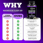Black Forest Ashwagandha Magnesium Sleep Aid (6-in-1) - Magtein Magnesium L-Threonate, L-Theanine, Apigenin Supplement for Sleep 3 Enhanced with (Ashwagandha L theanine & Vitamin D)