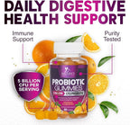 Probiotics for Digestive Health Gummies - 6 Unique Strains for Daily Immune Support & Gut Health, Supports Constipation, Gas & Bloating - Best Probiotic Supplement Gummy for Women & Men - 60 Gummies