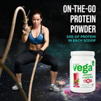 Vega Premium Protein + Supergreens, Berry – 20g Vegan Protein, Dairy & Gluten Free, 19.2 oz (18 Servings)